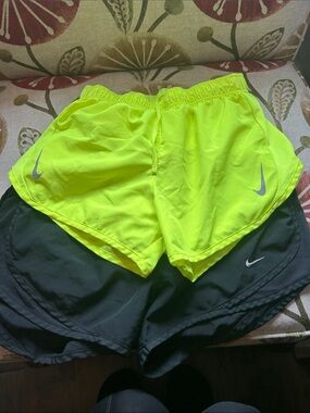 Nike Dri-Fit shorts 2 pair sold together.S. Black short is missing draw string